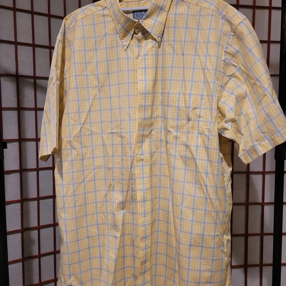 Yellow Plaid Men's Shirt